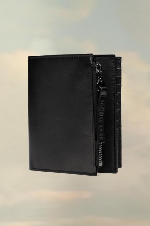 Maison Margiela Leather Zip Wallet Black | UK_MM66132