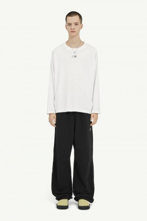 Maison Margiela Long Sleeved Numeric Signature T-shirt White | UK_MM13035