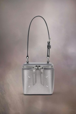 Maison Margiela Micro Cube Handbag Silver | UK_MM42074