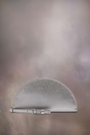 Maison Margiela Mini Half Moon Pouch Silver | UK_MM78791