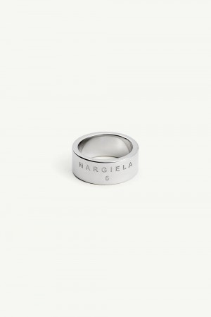 Maison Margiela Minimal Logo Ring Silver | UK_MM82543