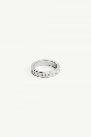 Maison Margiela Minimal Logo Ring Silver | UK_MM52578