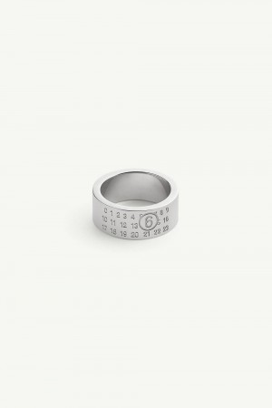 Maison Margiela Minimal Numeric Signature Ring Silver | UK_MM16039