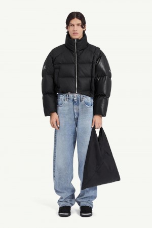 Maison Margiela Mm6 X Chen Peng Cropped Puffer Jacket Black | UK_MM14803