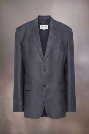 Maison Margiela Mohair Wool Suit Jacket Grey | UK_MM16245