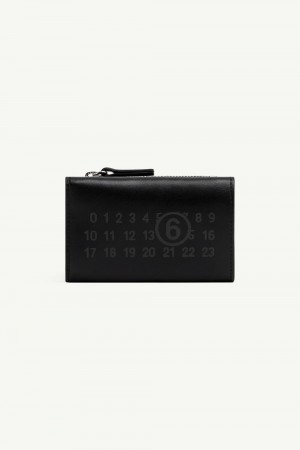 Maison Margiela Numeric Logo Trifold Wallet Black | UK_MM91640