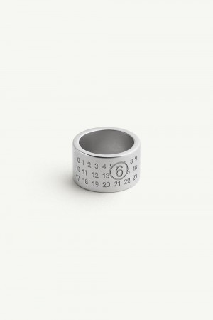 Maison Margiela Numeric Minimal Signature Ring Silver | UK_MM60452