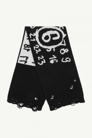 Maison Margiela Numeric Scarf Black | UK_MM41396