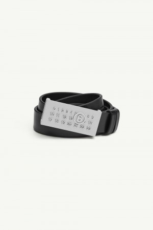 Maison Margiela Numeric Signature Belt Black Grey | UK_MM61693