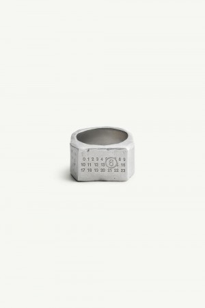 Maison Margiela Numeric Signature Ring Silver | UK_MM80587