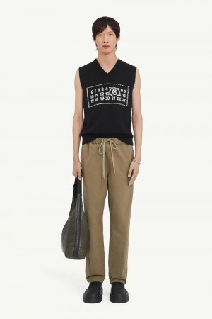 Maison Margiela Numeric Wool Gilet Black | UK_MM18990