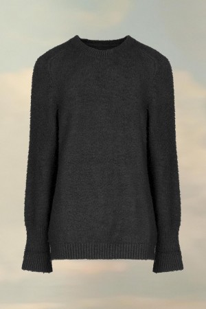 Maison Margiela Oversized Piled Sweater Black | UK_MM49945
