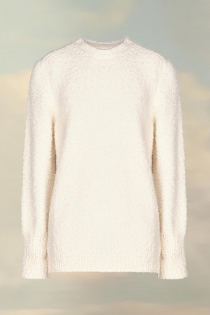 Maison Margiela Oversized Piled Sweater White | UK_MM24432