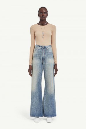 Maison Margiela Oversized Wide-leg Jeans Blue | UK_MM98132