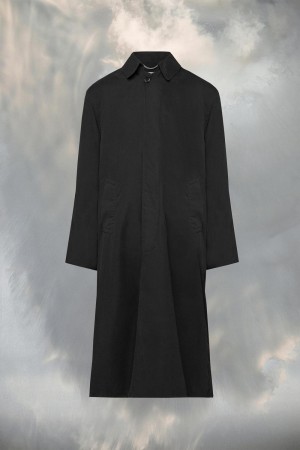 Maison Margiela Peached Trench Coat Black | UK_MM93551