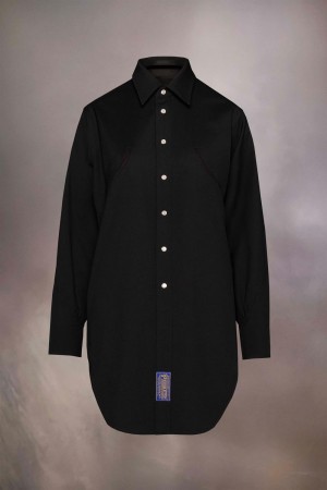 Maison Margiela Pendleton Reversible Shirt Black | UK_MM98543