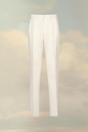 Maison Margiela Pleated Trousers Beige | UK_MM26825