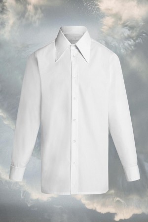 Maison Margiela Point Collar Shirt White | UK_MM93405