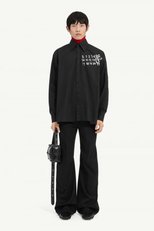 Maison Margiela Poplin Shirt Black | UK_MM90650