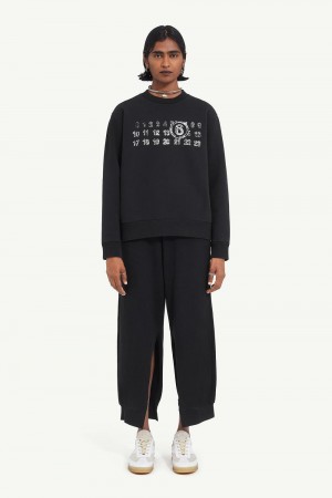 Maison Margiela Print Sweatshirt Black | UK_MM27265