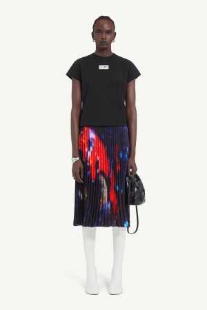 Maison Margiela Print T-shirt Black | UK_MM96857