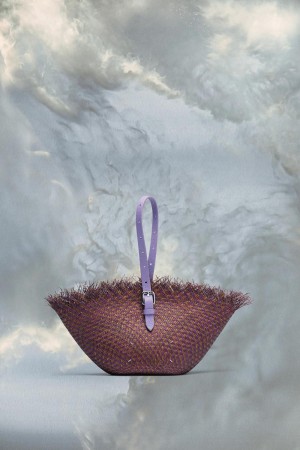Maison Margiela Recicla Handbag Purple | UK_MM54722