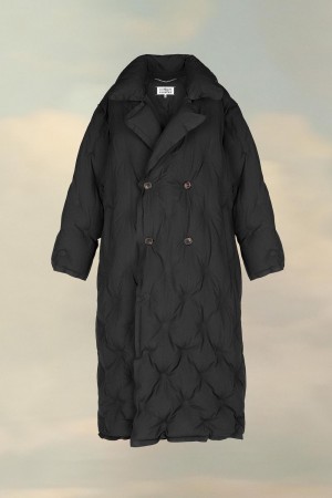 Maison Margiela Recycled Nylon Padded Coat Black | UK_MM75236
