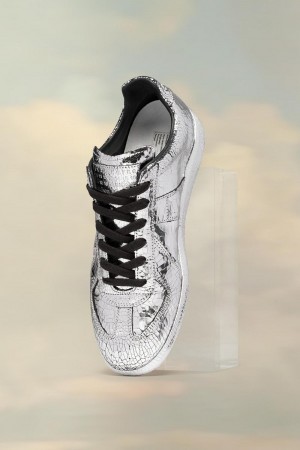 Maison Margiela Replica Broken Mirror Sneakers Silver | UK_MM86156
