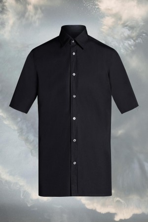 Maison Margiela Short-sleeve Shirt Black | UK_MM78354