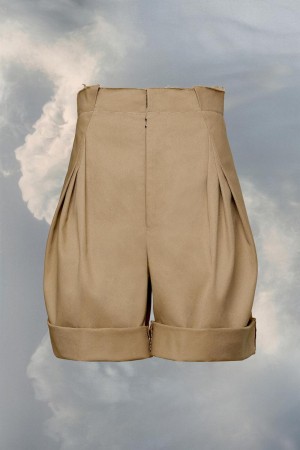 Maison Margiela Skater Chino Shorts Brown | UK_MM53401