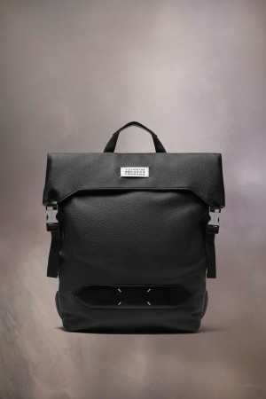 Maison Margiela Soft 5ac Flap Backpack Black | UK_MM89723