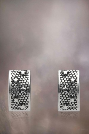 Maison Margiela Star Hoop Earrings Silver | UK_MM12113