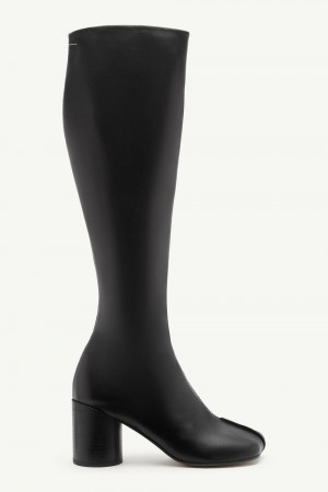 Maison Margiela Stitch-out Leather Boots Black | UK_MM55452