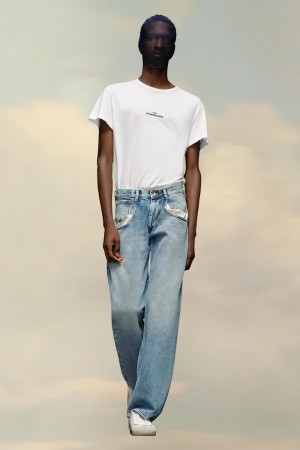 Maison Margiela Straight Jeans With Contrasted Pockets Blue | UK_MM70404