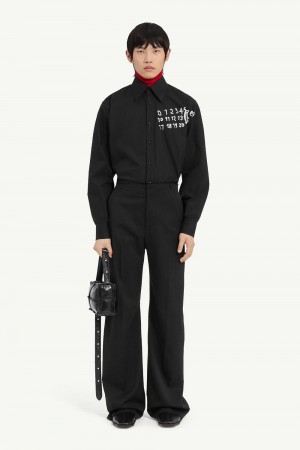 Maison Margiela Straight Leg Trousers Black | UK_MM94899
