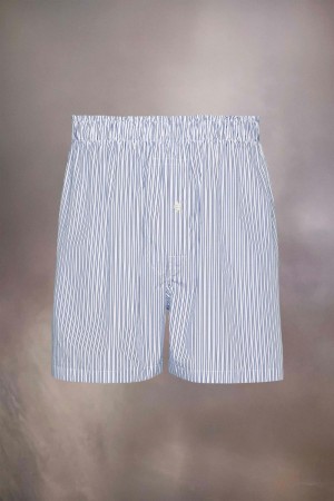 Maison Margiela Striped Shorts Blue | UK_MM22704