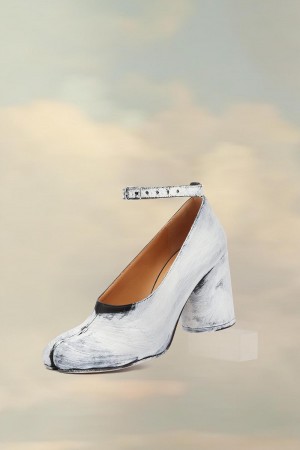 Maison Margiela Tabi Bianchetto Heels White | UK_MM84175