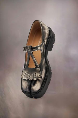 Maison Margiela Tabi Bi-colour Mary-janes Black | UK_MM36158