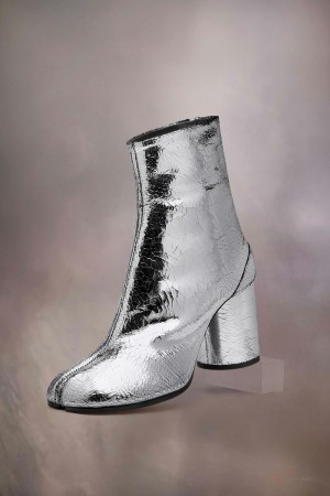 Maison Margiela Tabi Broken Mirror Boots Silver | UK_MM72223
