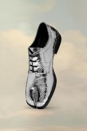 Maison Margiela Tabi Broken Mirror Brogues Silver | UK_MM83085