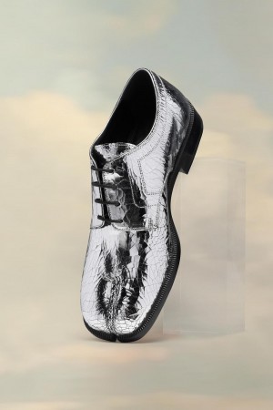 Maison Margiela Tabi Broken Mirror Lace-ups Silver | UK_MM75024