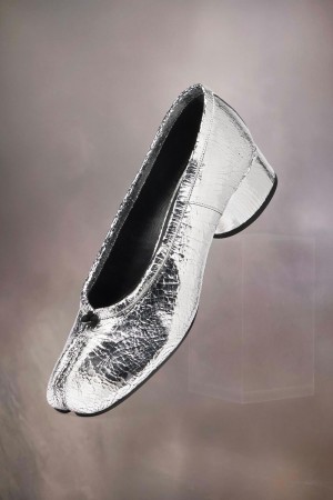 Maison Margiela Tabi Broken Mirror New Ballerinas Silver | UK_MM32922