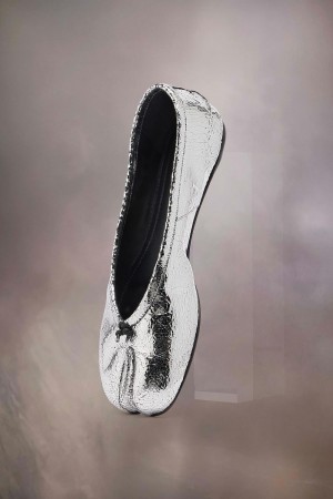 Maison Margiela Tabi Broken Mirror New Ballerinas Silver | UK_MM73388