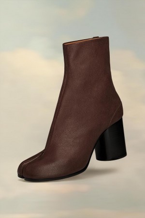 Maison Margiela Tabi Heeled Boots Brown | UK_MM71038