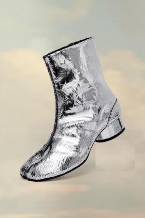 Maison Margiela Tabi Mirror Boots Silver | UK_MM67066