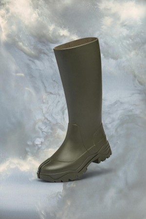 Maison Margiela Tabi Rain Boots Green | UK_MM15075