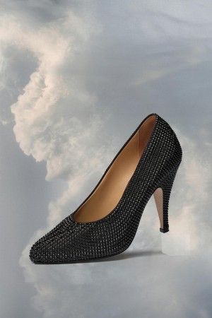 Maison Margiela Tabi Rhinestone Pump Black | UK_MM58021