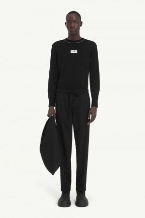 Maison Margiela Tailoring Wool Trousers Black | UK_MM22539
