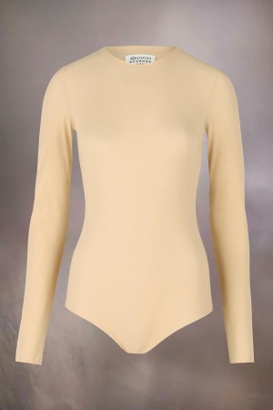 Maison Margiela Technical Jersey Bodysuit Yellow | UK_MM50901