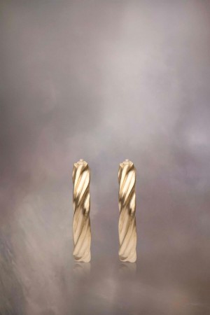 Maison Margiela Timeless Hoop Earrings Gold | UK_MM16244